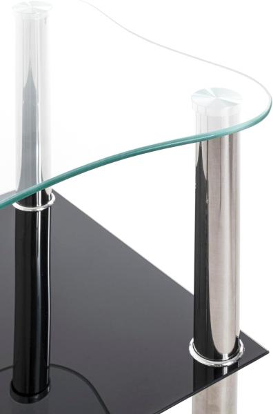 Beistelltisch Nachtkommode Glas Glastisch Klecks schwarz Bild 5