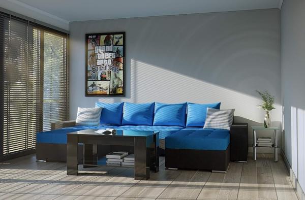 Beistelltisch Nachtkommode Glas Glastisch Klecks schwarz Bild 2