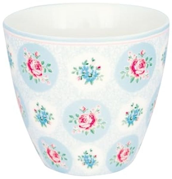 Greengate Becher Elle Latte Cup pale blue 0,35l, Steingut