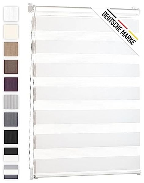 Doppelrollo Klemmfix Rollo, Rollos für Fenster ohne Bohren, Blumtal, Klemmfix, für Fenster & Türen, in verschiedenen Farben und Größen