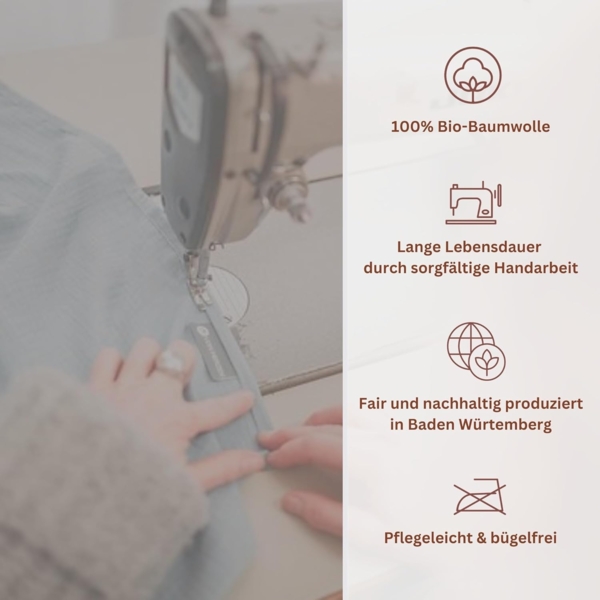 von Herzen Babykissen Musselinkissen Kinderkissen Kuschelkissen "Wolke" aus 100% Baumwolle, handgenäht Bild 6