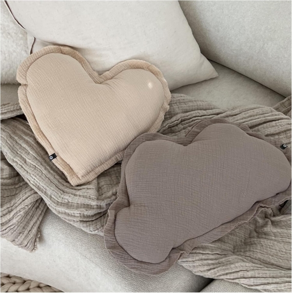 von Herzen Babykissen Musselinkissen Kinderkissen Kuschelkissen "Wolke" aus 100% Baumwolle, handgenäht Bild 4