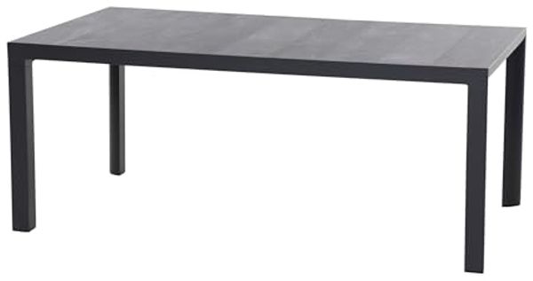 Siena Garden Silva Dining Tisch 180x100 cm ? Aluminium (matt anthrazit) & Keramikplatte (wood grey)