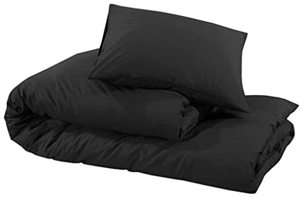 vidaXL Bettwäsche-Set Schwarz 135x200 cm Leichte Mikrofaser 135973 Bild 6