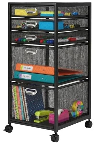 Relaxdays Rollcontainer mit 5 Schubladen