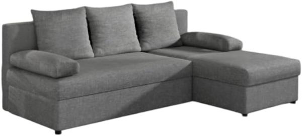 Designer Sofa Cali mit Stauraum und Schlaffunktion Grau Rechts