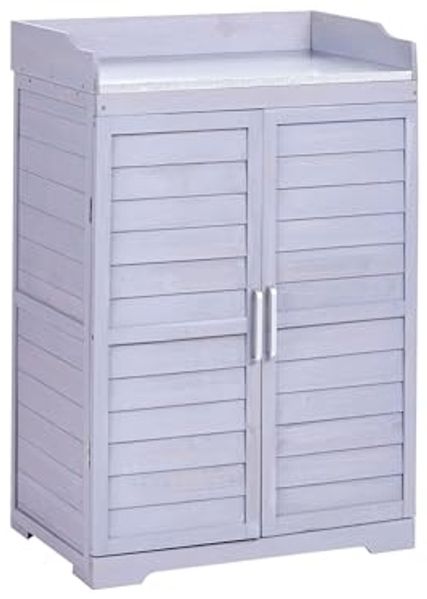 Pflanztisch TEREVILLE Tannenholz 67 cm 45 cm Grau