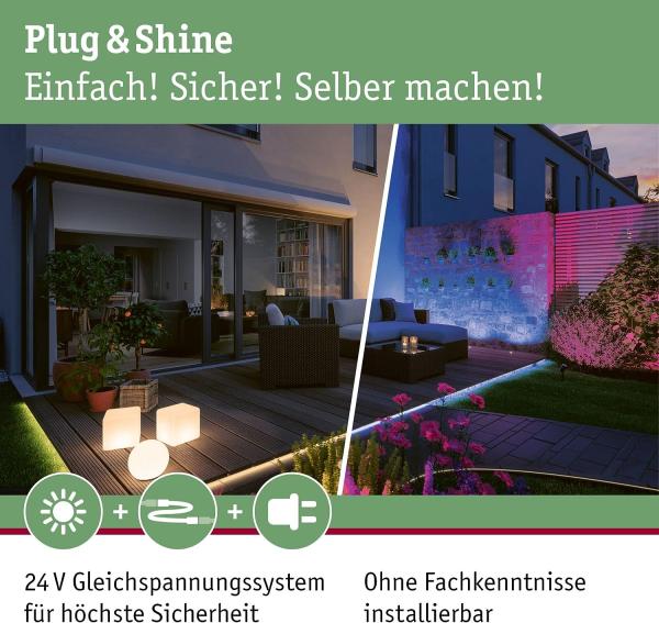 Paulmann No. 93953 Plug&Shine Bodeneinbauleuchte Floor Eco IP65 Warmweiß Silber Bild 6