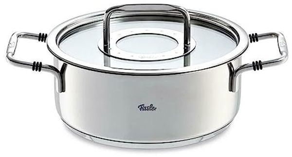 Fissler Bonn Bratentopf, Kochtopf, Schmortopf, Topf, Edelstahl 18/10, Silberfarben, 24 cm, 086 122 24 000 0