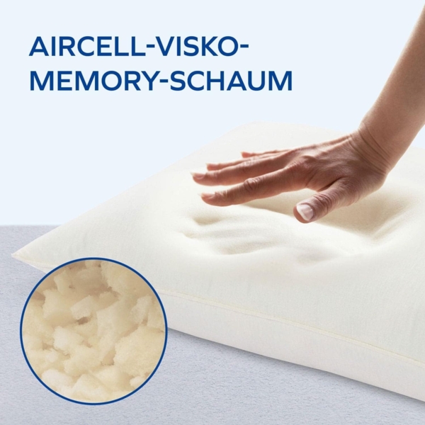 MLILY Kopfkissen 40x80cm, Rückenschläfer, Seitenschläfer, Bauchlage, Bezug aus 100% recyceltem Seaqual-Garn Bild 3
