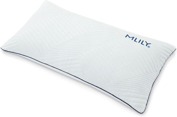 MLILY Kopfkissen 40x80cm, Rückenschläfer, Seitenschläfer, Bauchlage, Bezug aus 100% recyceltem Seaqual-Garn Bild 1