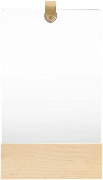 vidaXL Wandspiegel Kiefer Massivholz 23x39,5 cm