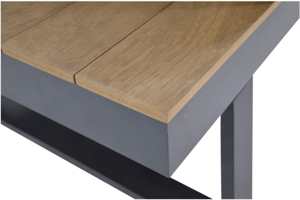 Lesli Living 'Arezzo', Gartenbank, Daybed & Sonnenliege, wetterfest, mit verstellbarem, beidseitig montierbarem Kopfteil, grau, 68 x 81 x 228 cm Bild 5