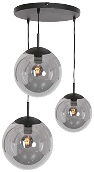 Steinhauer Lighting LED-Pendelleuchte BOLLIQUE Schwarz 35cm 3123ZW