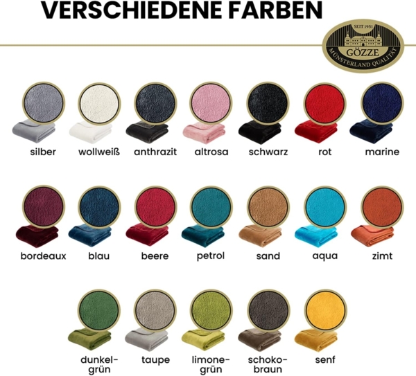 Gözze 'Premium Cashmere' Kuscheldecke, Polyester rot, 180x220 cm Bild 6