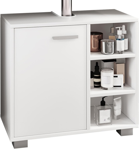 VCM Badmöbel Waschbeckenunterschrank Zalo 917457 Weiß H. 55 x B. 60 x T. 30 cm