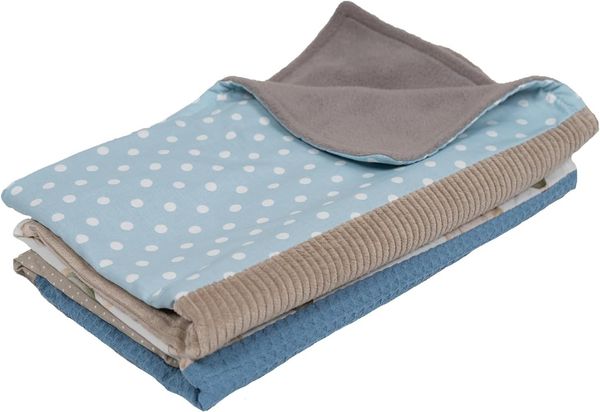 ULLENBOOM ® Babydecke 70x100 cm, Ballontraum (Made in EU) - Aus Baumwolle & flauschigem Fleece (OEKO-TEX Standard), Baby Decke Neugeborenen, ideal als Kinderwagendecke oder Kuscheldecke