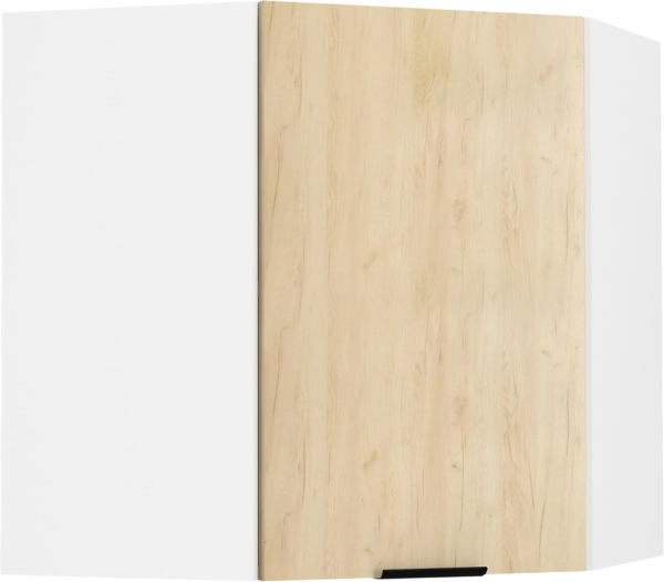 VCM Küchenmöbel Hängeschrank Fasola 919334 Weiß / Honig-Eiche H. 60 x B. 57 x T. 57 cm