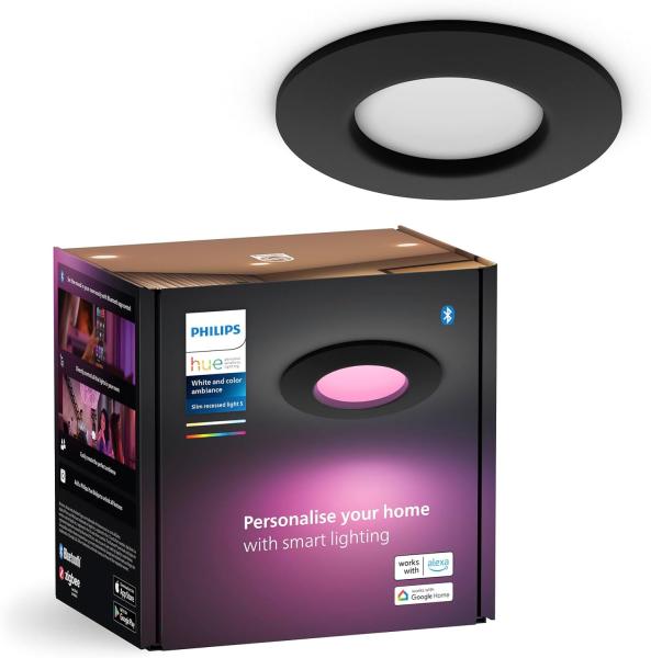 Philips Hue White & Col. Amb. Slim Recessed 90mm schwarz