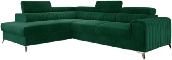 Designer Sofa Tirenni mit Schlaf- und Klappfunktion Grün Links