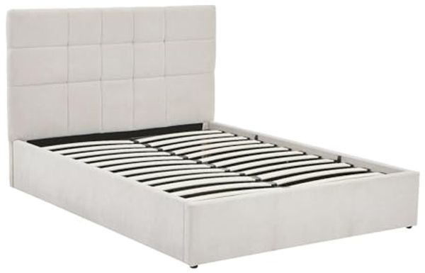 Vente-unique - HOPEYA Bett Stoff Beige - B 214 cm x H 111 cm x L 171 cm