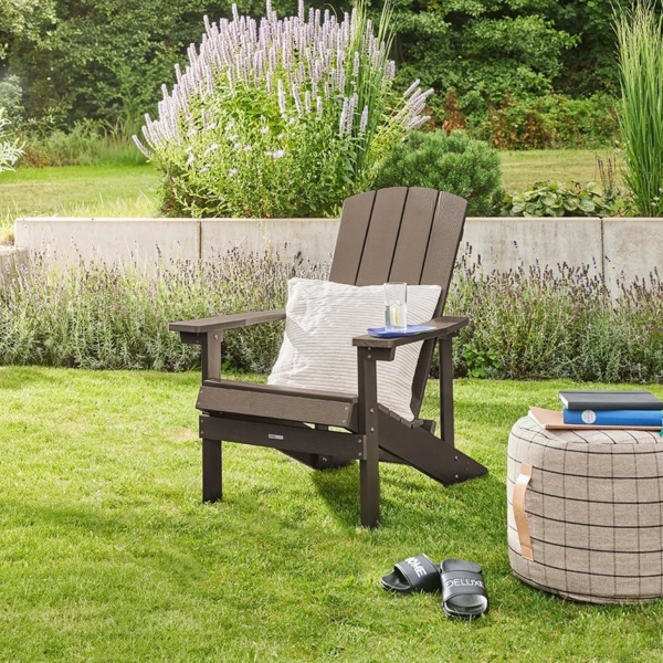 HOME DELUXE Gartenstuhl FAREA – Schwarz- Braun