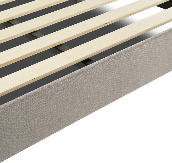 Dmora - Doppelbett Caldes, Struktur des Container-Betts, Sommier mit Verkleidung, Matratzenhalterstruktur, Geeignet für eine Matratze 160x190 cm, Taube Bild 10