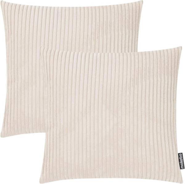 mokebo Dekokissen Die Kuschelbuddies, Cord Kissen Set, auch als Zierkissen oder Sofakissen in Beige