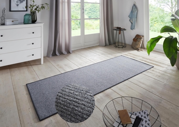 HANSE Home Läufer Bouclé, rechteckig, Höhe: 5 mm, rutschfest, Sisal Optik, Teppich, Küche, Flur, schlicht, umkettelt