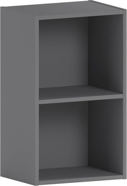 Vida Designs Oxford Bücherregal mit 2 Etagen, Grau aus Holz