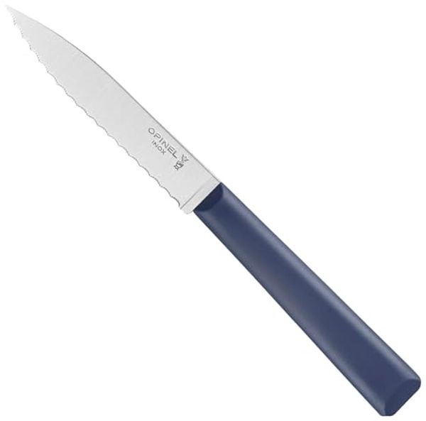 Opinel Les Essentiels Messer mit gezackter Klinge blau