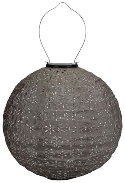 Pauleen LED Solarleuchte Sunshine Dreamer Lampion Solar taupe Tyvek Vlies, LED fest integriert, Laterne