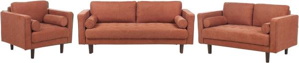 Sofa Set goldbraun 6-Sitzer NURMO