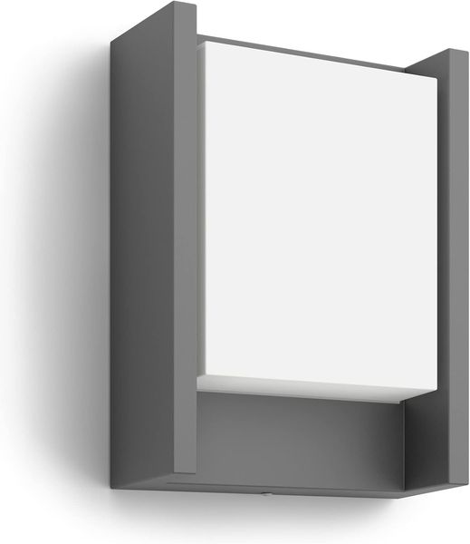 Philips Außenleuchten Wandbeleuchtung für den Außenbereich Grau Aluminium IP44 Fassade II