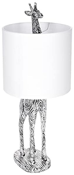 BRUBAKER Nachttischlampe Tischleuchte Giraffe Afrika, ohne Leuchtmittel, Motiv Lampe mit Keramikfuß, Höhe 51,5 cm