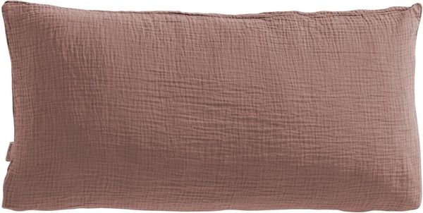 Pure Label Musselin Kopfkissenbezug 40x80 cm aus 100% Baumwolle - Traumhaft weiche, kuschelige Kissen-Sets in braun aus Musselin