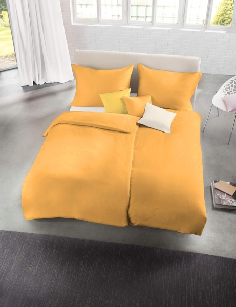 Fleuresse Mako-Satin-Bettwäsche colours Farbe sonne 2349 200x220 Bild 7