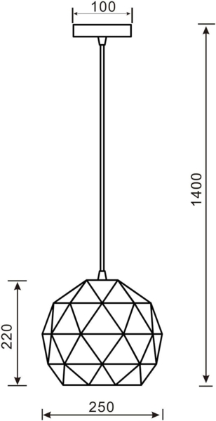 Deko-Light Asterope 250 Pendelleuchte, rund, 60W, E27, schwarz-matt (342132) Bild 7