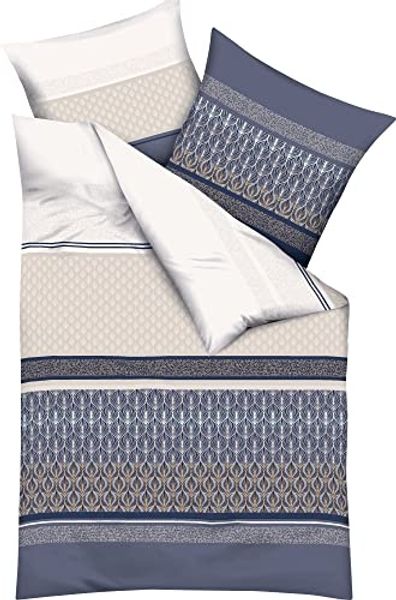 Kaeppel Mako-Satin Bettwäsche Valencia saphir | 155x220 cm + 80x80 cm