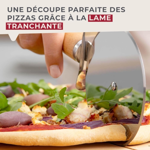 FACKELMANN Pizzaschneider XXL - robust, Teigschneider, Kuchenmesser Bild 4