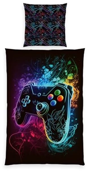 Herding Young Collection Bettwäsche Young Collection Gaming, Microfaser, 2 teilig, Wendebettwäsche