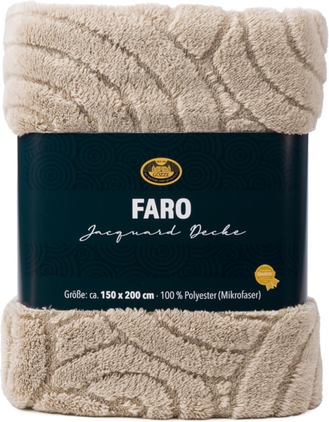 Decke FARO stein (BL 150x200 cm)