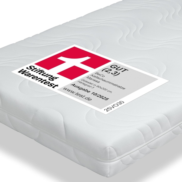 Komfortschaummatratze Marissa, 7 Zonen Matratze 90x200, 140x200 cm & weitere Größen, Beco, 18 cm hoch, ergonomischer Schlaf, getestet in 90x200, H3, Ausgabe 10/2025