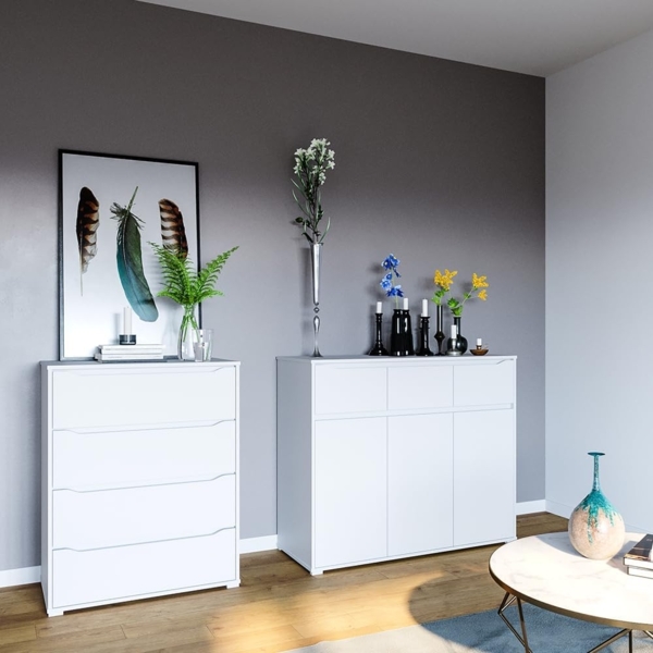 Kommode Ruben Weiß 48 x 101.6 cm Vicco Bild 8