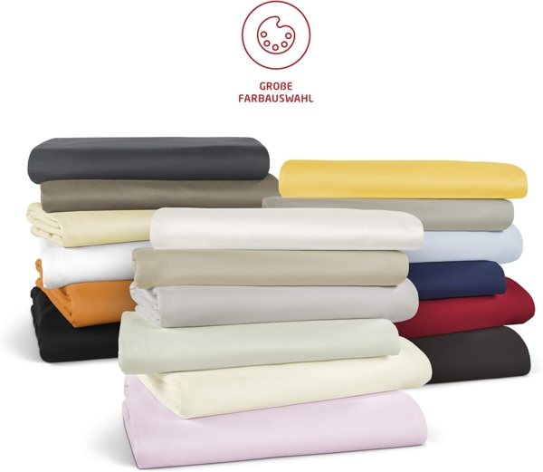 Fleuresse Uni Interlock Jersey Bettwäsche Colours|155x220 cm + 80x80 cm| mokka Bild 2