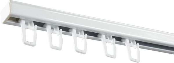 SN DECO GROUP Gardinenschiene Objektschiene RS, 1-läufig, Fixmaß, mit Bohren, verschraubt, Aluminium, vorgebohrt, Aluminium, Innenlauf, Vorhangschiene