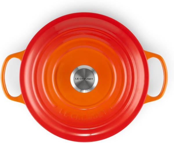 Le Creuset Signature Gusseisen-Bräter mit Deckel, Für alle Herdarten und Induktion geeignet, Rund, Ofenrot, 26,0 cm, 5.3 Bild 2