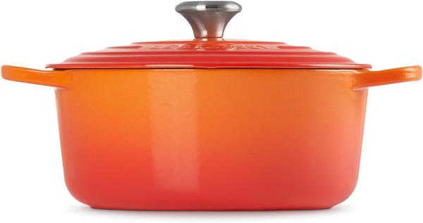 Le Creuset Signature Gusseisen-Bräter mit Deckel, Für alle Herdarten und Induktion geeignet, Rund, Ofenrot, 26,0 cm, 5.3 Bild 4