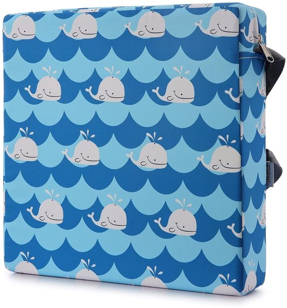 Zicac Sitzerhöhung Baby Tragbar Sitzkissen Design für Kinder (Blau / Weiß)