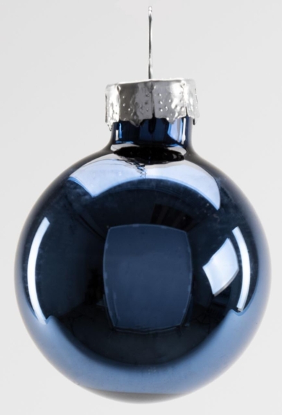 TrendLine Weihnachtskugeln Mini aus Glas Ø 35 mm nachtblau 16 Stück Christbaum Bild 3